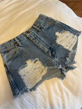 Wrangler Furst of a Kind Vintage Distressed Denim Shorts
